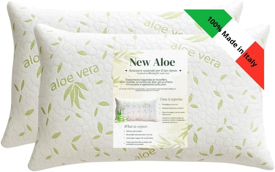 COPPIA GUANCIALI ALOE VERA