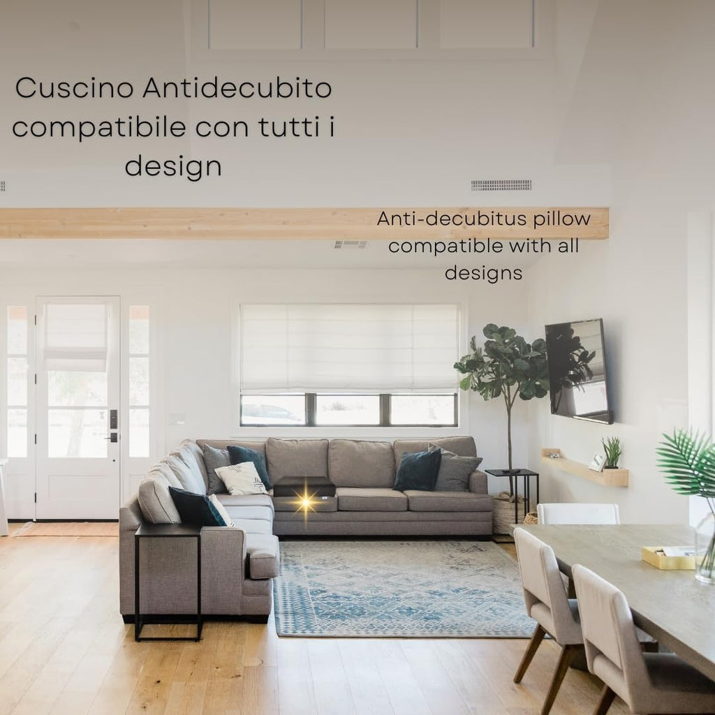 CUSCINO ANTIDECUBITO PER SEDIA A ROTELLE 42x42x8 CM