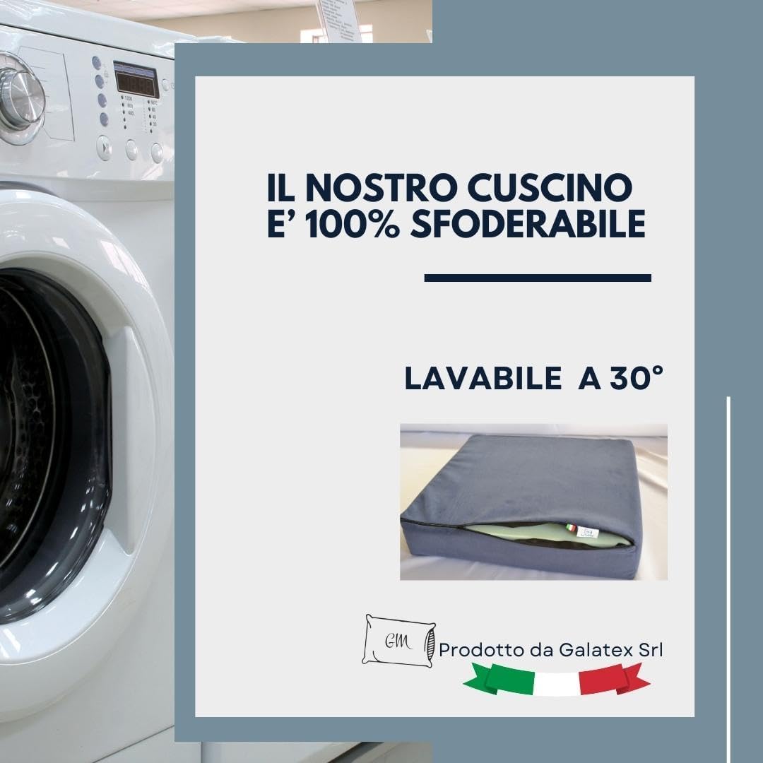 CUSCINO ANTIDECUBITO PER SEDIA A ROTELLE 42x42x8 CM
