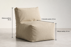 Sedia con altezza spalliera 80 cm, altezza seduta 40 cm e profondità seduta 50 cm